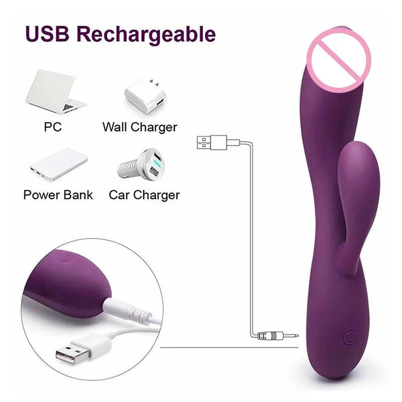 10 Modes Vibration G-Spot Vibrator Dual Motors Clit Rabbit Vibrator Stimulation Sex Toy