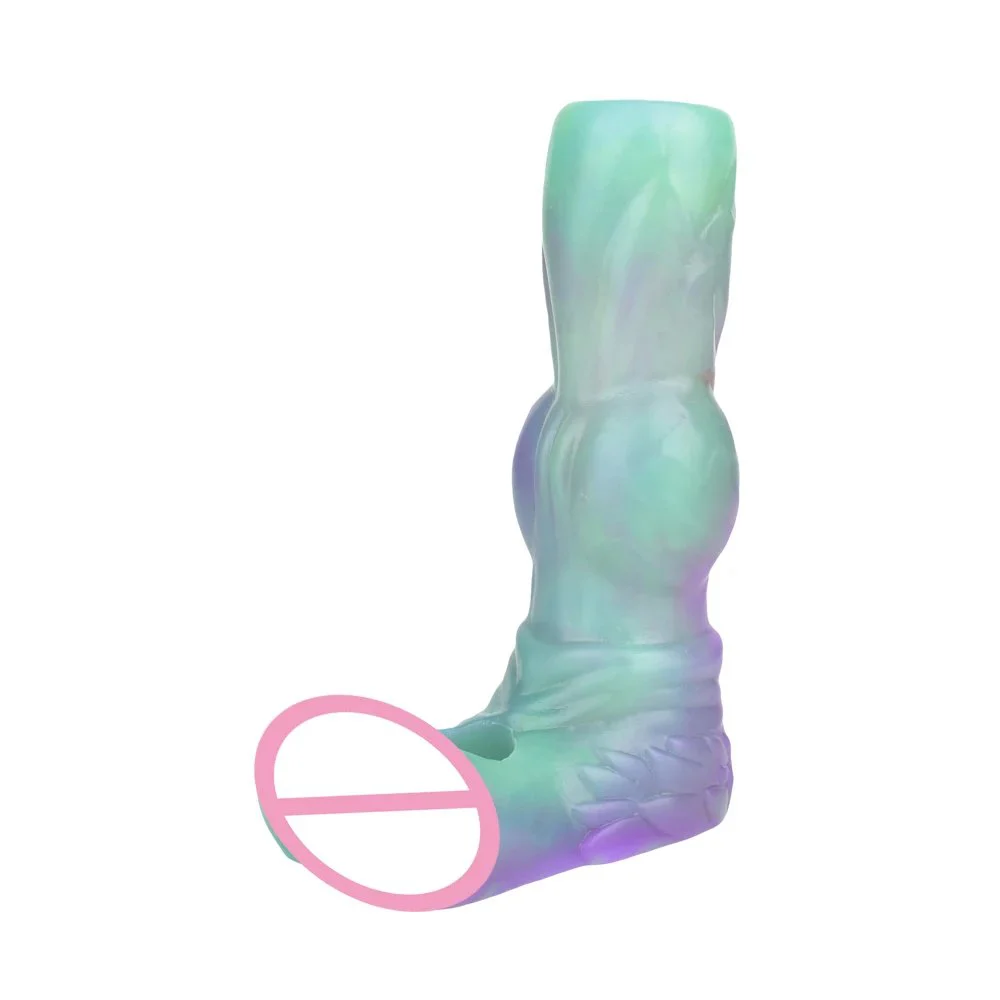 Silicone Animal Knot Enlargement Extender Condoms for MenPenis Sleeve Cock Vibrator Penis Ring
