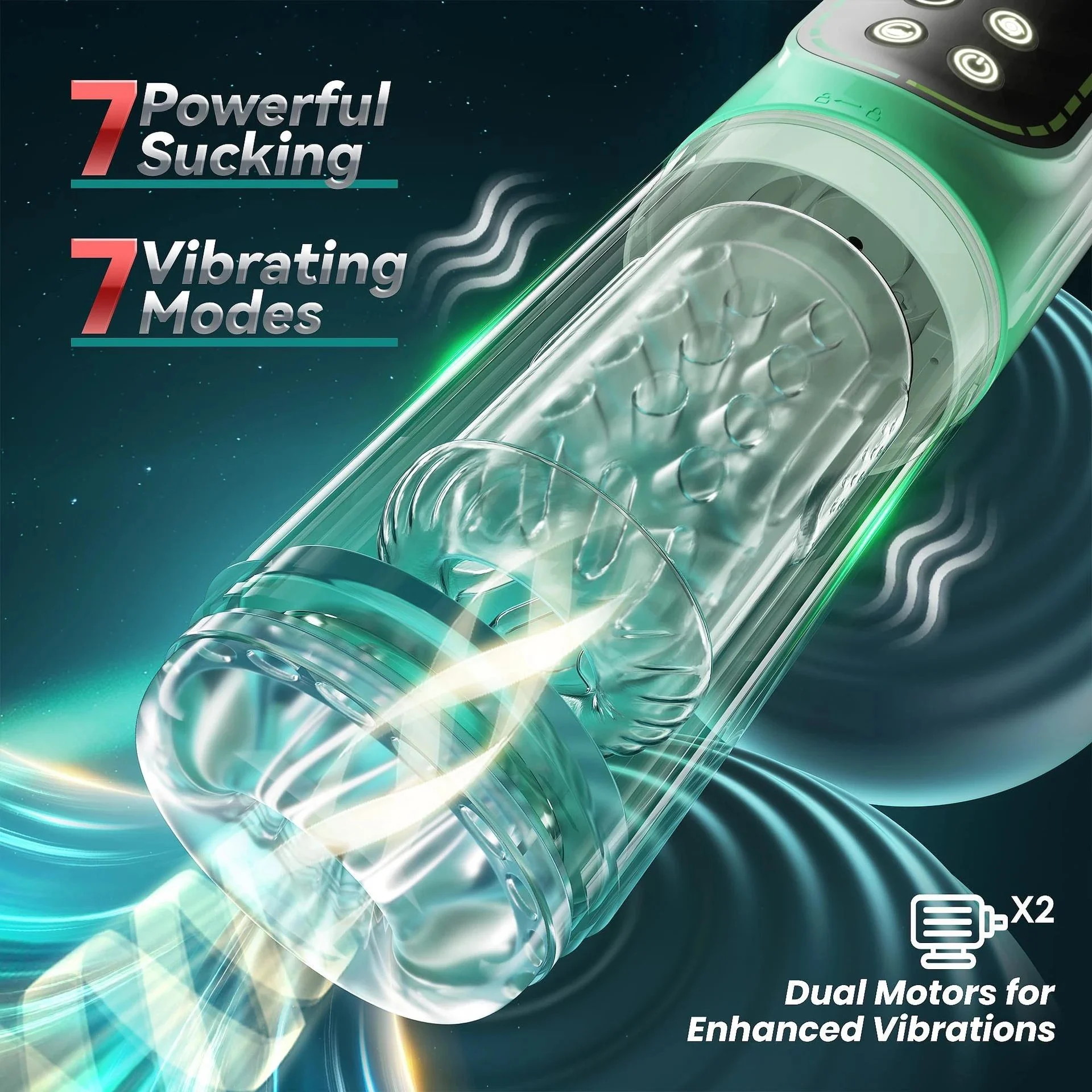 Smart Counting Adult Soft Male Masturbation Cup TPE Material Sex Toy Features Vibrating Sucking