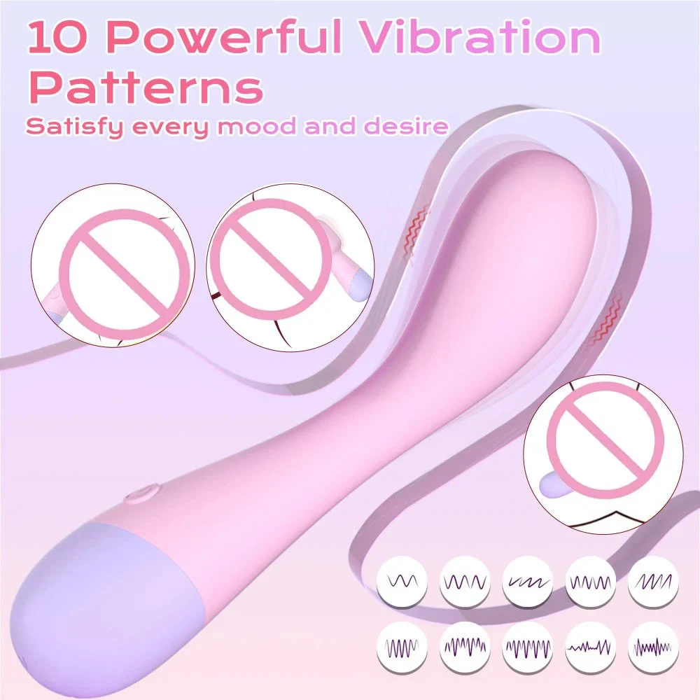 10 Frequency Female G-Spot Small Bullet Vibrator Women Mini Pink AV Wand USB Rechargeable 100% Waterproof