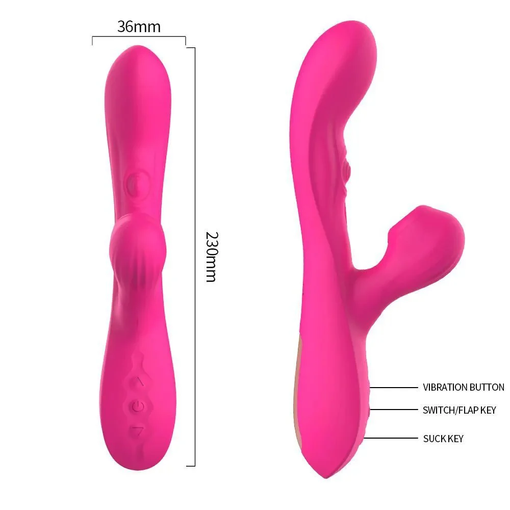 10 Flapping 10 Vibration Clitoral Nipple Stimulation G Spot Sucking Vibrator Dildo Women Sex Toy
