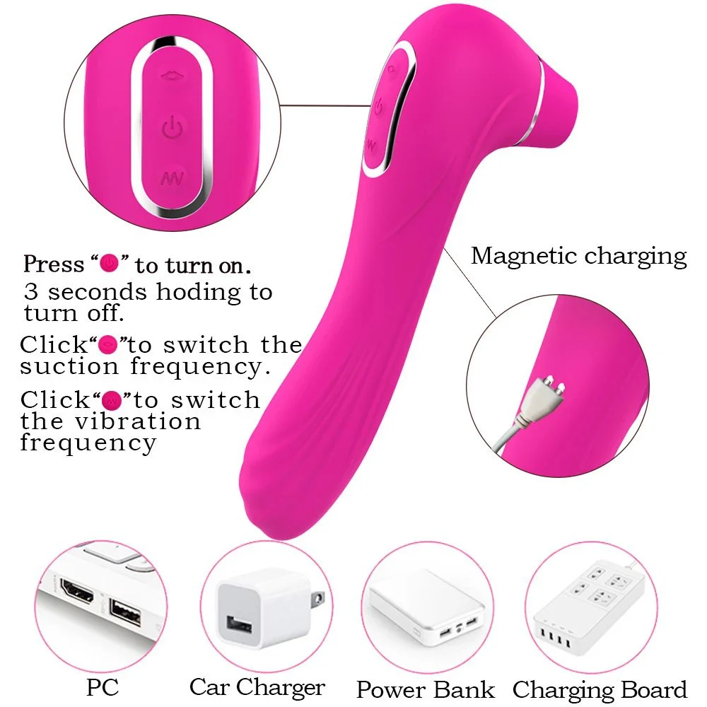 10 Frequency Vibration Silicone USB Rechargeable Female Clitoral Sucking Vibrator Sex Toys