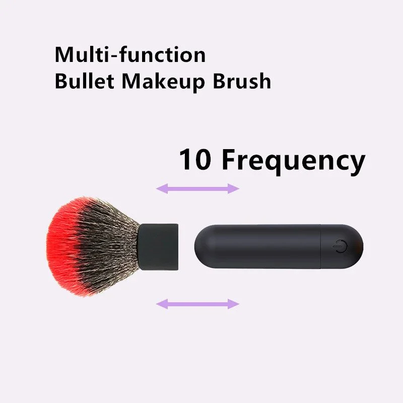 10 Speed Jump Egg Bullet Clitoris Nipple Breast Massager Vibrating Makeup Brush Vibrator Sex Toy