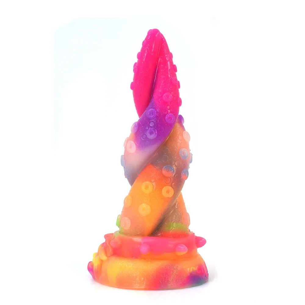 Yellow Dragon Fantasy Series 324g Small Glow in the Dark Dildo Luminous Rubber Penis for Lesbian