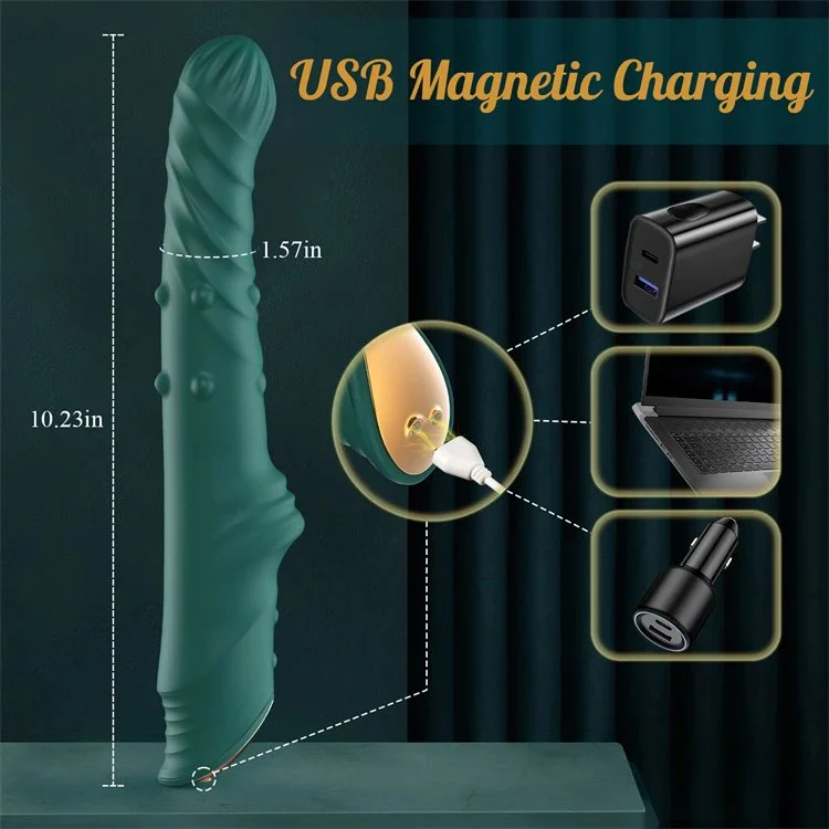 10 Modes G Spot Rotating Telescopic Thrusting Spinning Dildo Vibrator Sex Toys for Women