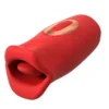 10-Speed Silicone Vibrator with 10 Modes Bite Mouth Licking Tongue Female Clit Nipple G-Spot Anal Stimulator