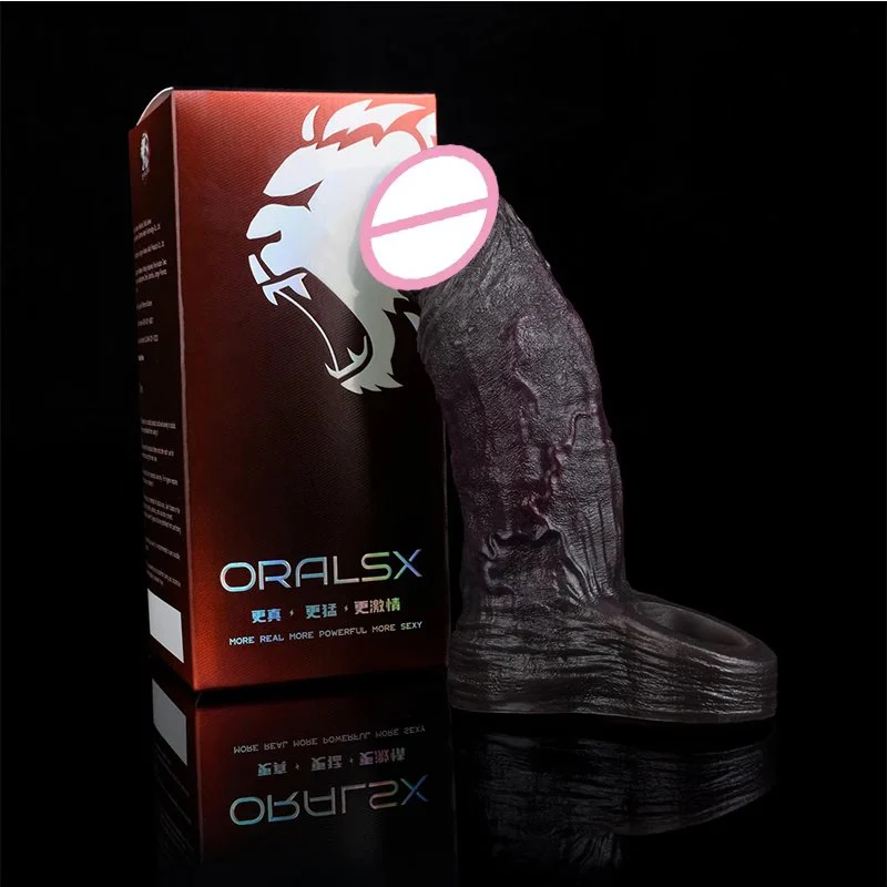 Silicone Hollow Dildos Penis Sleeve Cock Ring Closed Head Black Realistic Penis Extender Enhance Girth Adult Toys for Men
