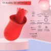 10 Strong Tongue-Shaped Vibrator Massage Female Sex Toys