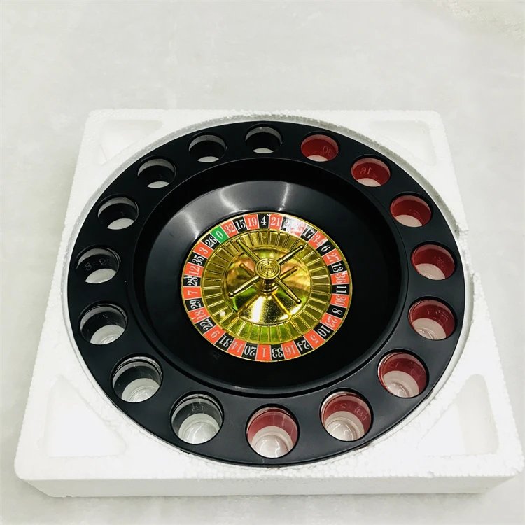 Adult Games Party Drinking Wheel Novelty Drinking Roulette Game With 16 Shot Glasses