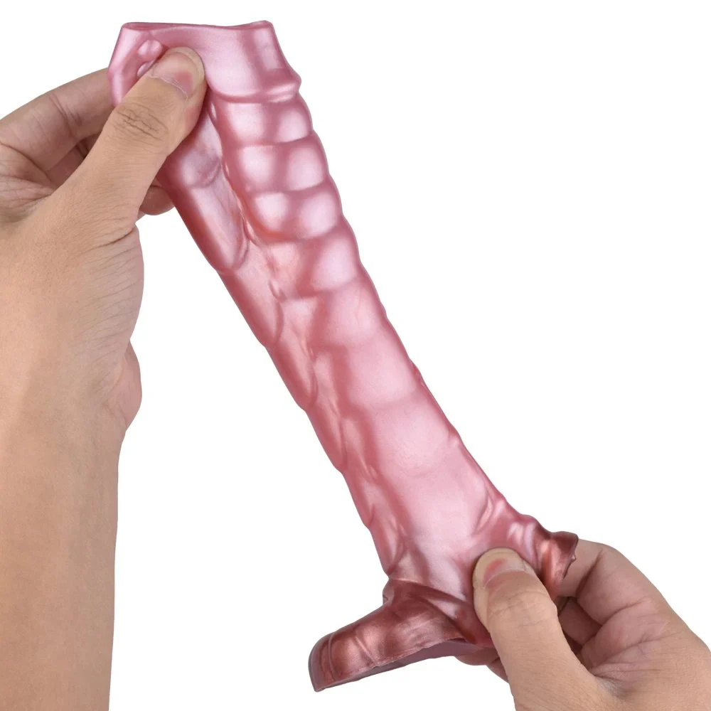 Silicone Reusable Penis Sleeve Flexible Glans Penis Enlarger Extender Delay Ejaculation Adult Sex Toys for Men