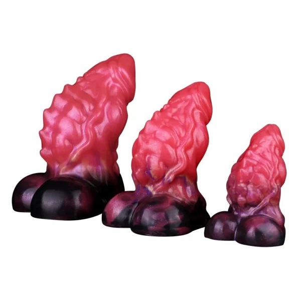 Chiron Sucker Dildo Three Sizes of Fish Bone Pattern Can Be Used As Anal Plugs Multi-purpose Silicone Adult Toys