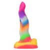 Colorful Thick Wolf Tongue Anal Plug Sex Toys Suction Cup Anal Expand and Dildo Stimulator Masturbation Sex Toy for Adult