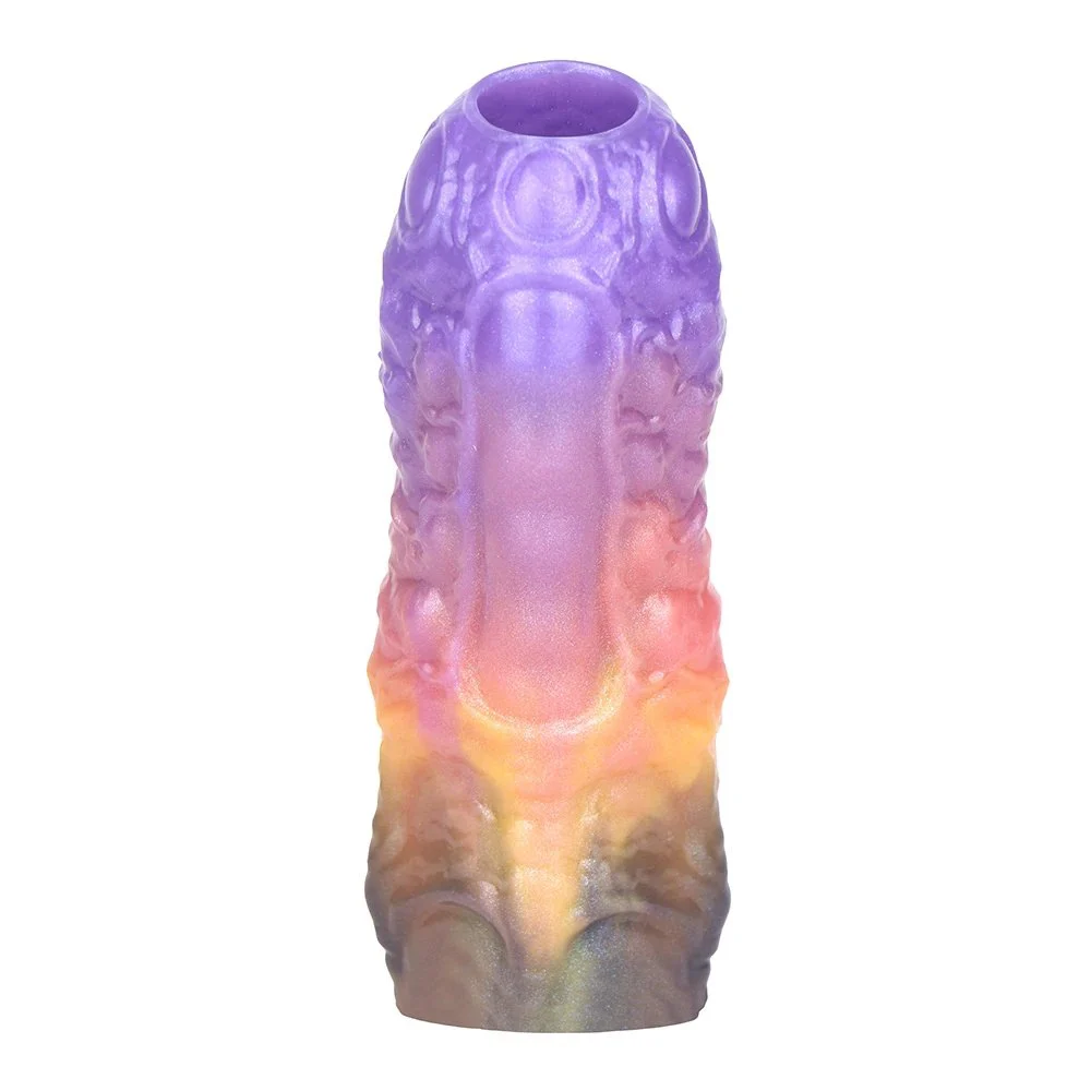133g Silicone High Elasticity & Ultra-thin Fantasy Male Cock Sleeves with Cock Ring Penis Enlargement Delay Ejaculation Sex Toy