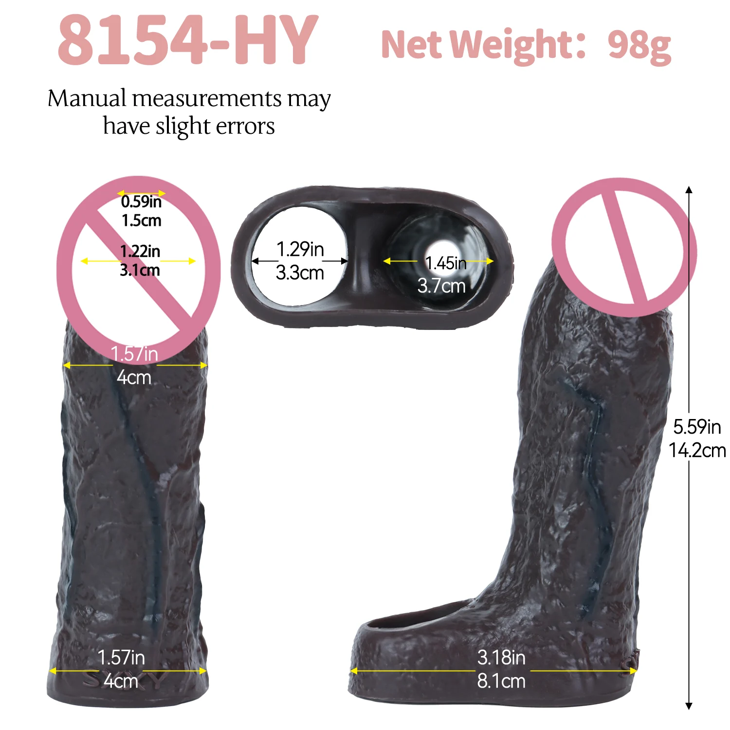 Soft Open-ended Penis Sleeve for Men Dick Enlargement Realistic Silicone Hollow Dildo With Anti-drop Couple Sex Toy