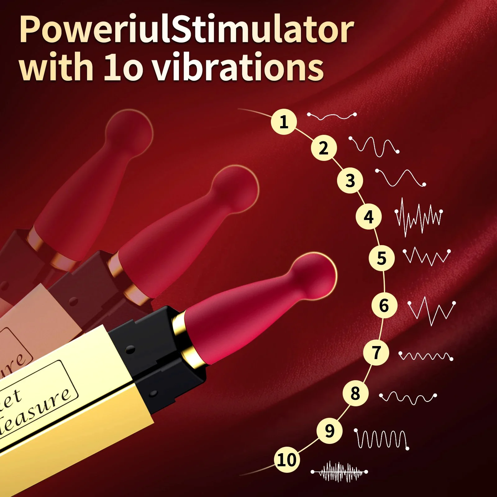 Lipstick Vibrator-Discreet Bullet Clitoral Stimulator with G-Spot Massage USB Rechargeable Mini Adult Toy for Women
