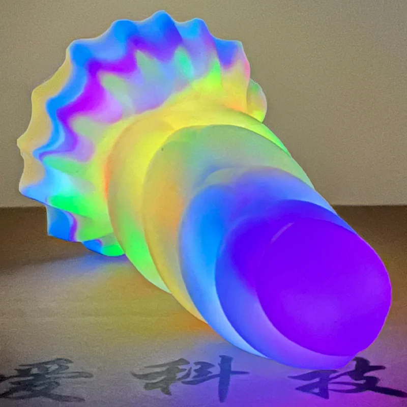 6 Inch Small Anal Plug Multi-Color Sex Toy Luminous Butt Stimulation with Strong Suction Cup for Women