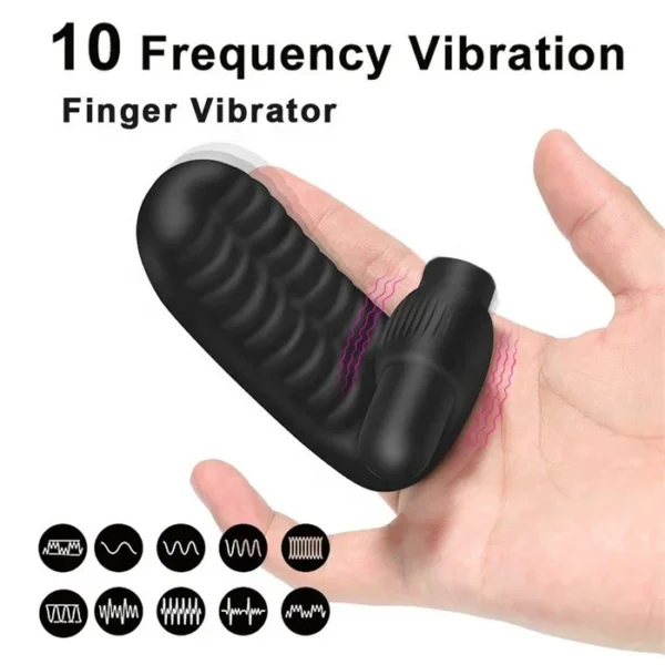 Mini Magic Finger Vibrator for Women 10-Speed USB-Powered G Spot Clit Massager Rose Dildo Adult Sex Toys