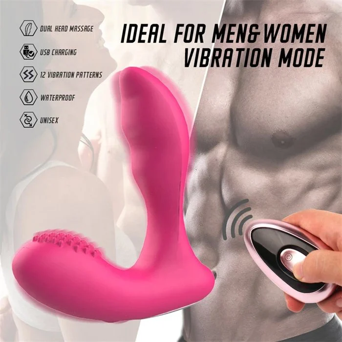 12-Frequency Remote Control Silicone Butt Plug Anal G-Spot Vibrator Sex Toys Men Women Couples Vibrating Anal Masturbation