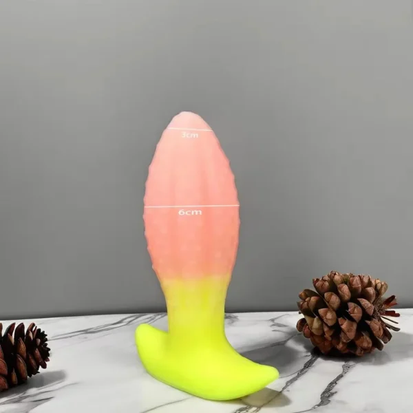 Female Anal Sex Toys Long-Term Wearing Pineapple Silicone Waterproof Eco-Friendly Fun Plug Stimulation Backyard Play
