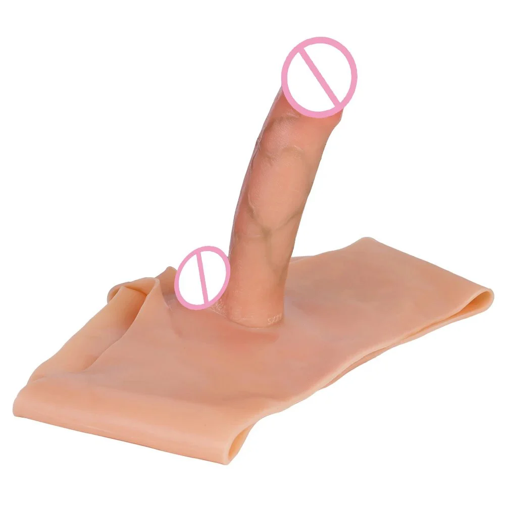 Solid Wearable Silicone Strap-On Dildo with Adjustable Harness Reusable Design, Also Works As Penis Sleeve & Glans Cover