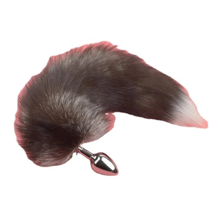 Fox Tail Metal Butt Plug Anal Sex Toys for Adult Games or Cosplay