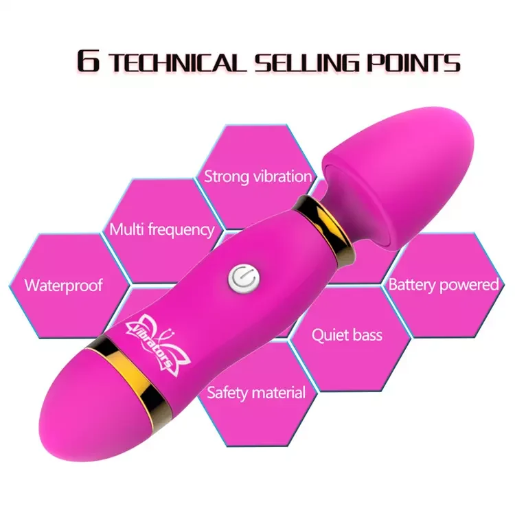 12 Frequency Female Masturbation Mini Vibrator AV Wand Massager Vibrator Sex Toys for Women