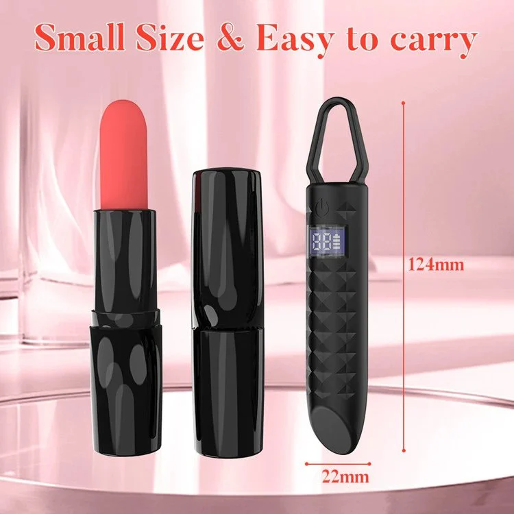 LED Display Lipstick Mini Bullets Vibrator Sex Toy for Women Small AV Wand Female Masturbation