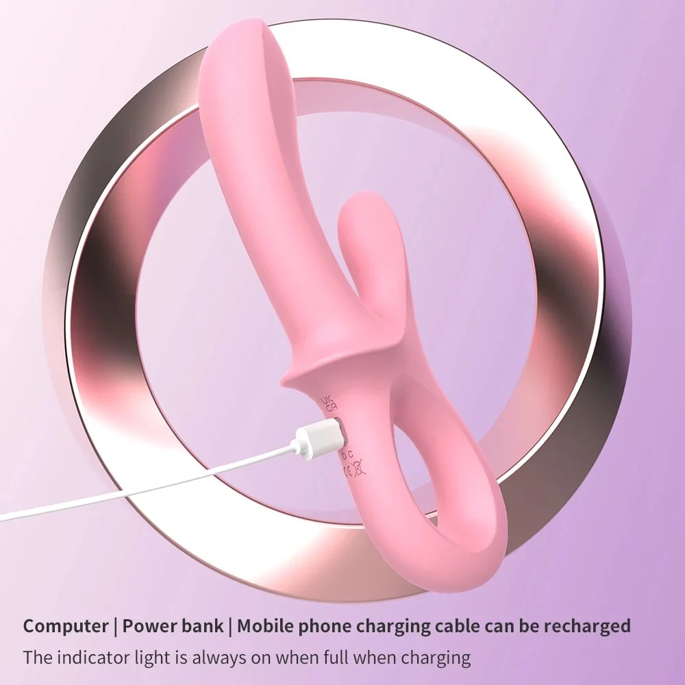 Liquid Silicone Female Masturbation Massage Stick Rabbit Vibrator G Sport Sex Toys for Women