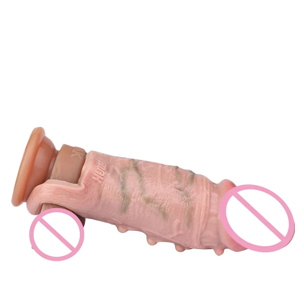 Soft Penis Enlargement Sleeve Realistic Dildo Simulation Sex Feeling Male Penis Enlargement Couple Sex Toys