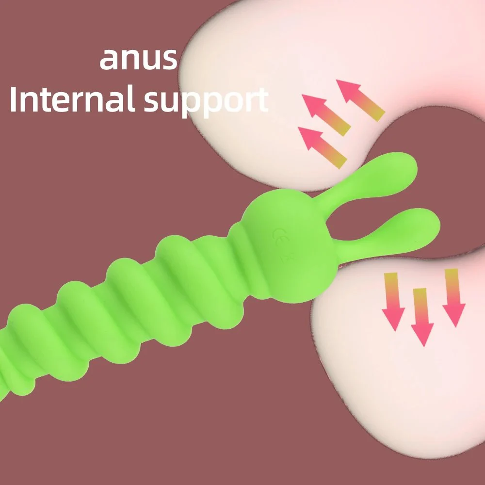 Mini Vibrator Nipple Clamps Dual Head Soft Silicone Bunny Vibrator Sex Toys Vibrating Tail Butt Plug Toys