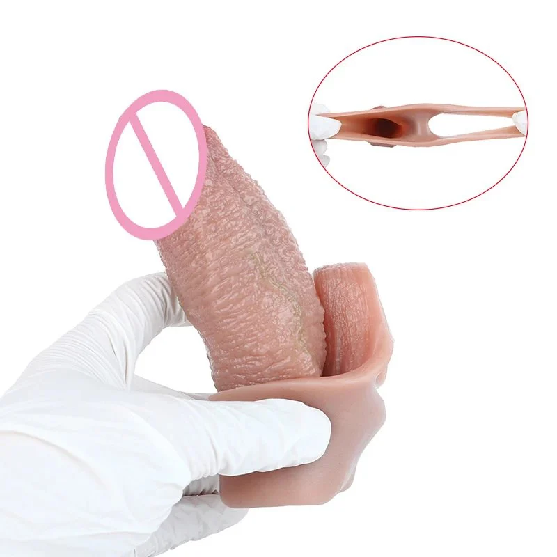 5.78-inch Silicone Penis Sleeve for Effective Enlargement and Lengthening High-Quality Adult Toy
