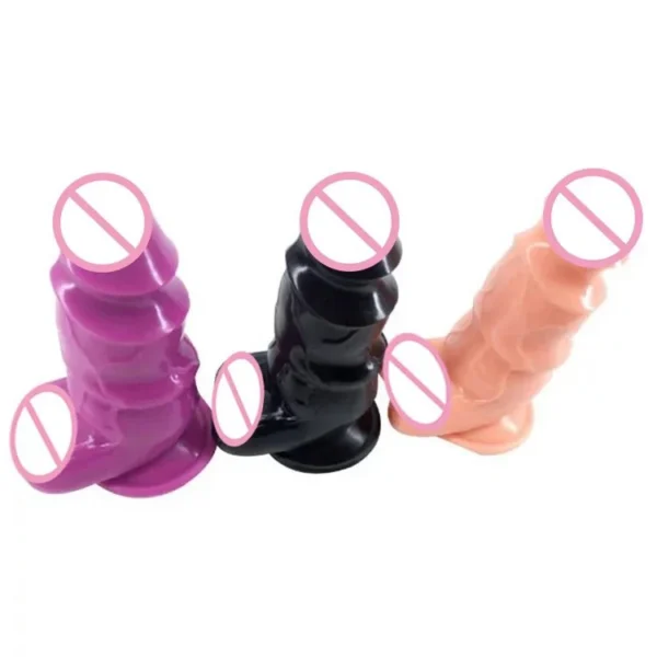 21cm 8.5 7.5cm Big PVC Animal Dildo Ribbed extra Stimulate Huge Anal Butt Plug Erotic Animal Pig Dildo Sex Toys for Couple