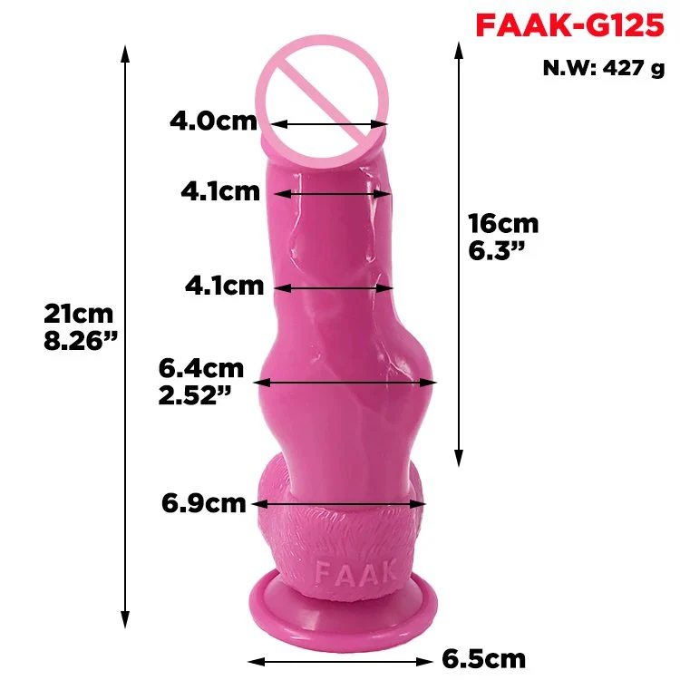 20cm 8 6.5cm Safe Silicone Animal Dildo Anal Sex Toys Soft Butt Plug Sex Shop Large Animal Dog Dildo Dildo for Unisex