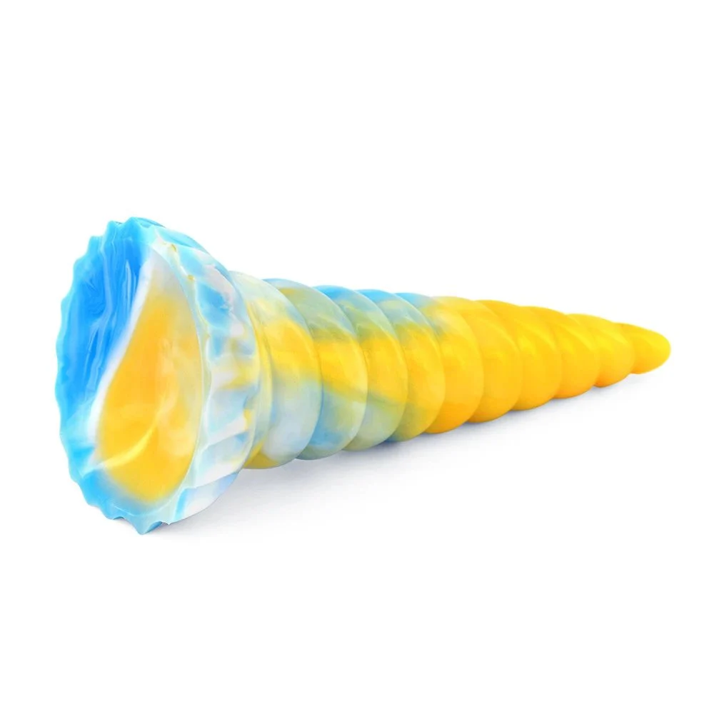 22.5cm Tower Shape Anal Plug High Quality Liquid Silicon Anal Plug with Sucker