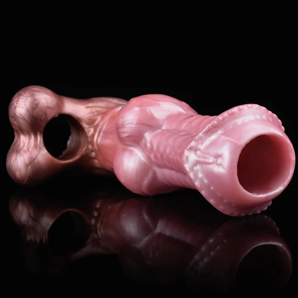 5.91 Inch Small Realistic Penis Extender Sleeve Vagina Stimulate Liquid Platinum Silicone Wearable Dildo