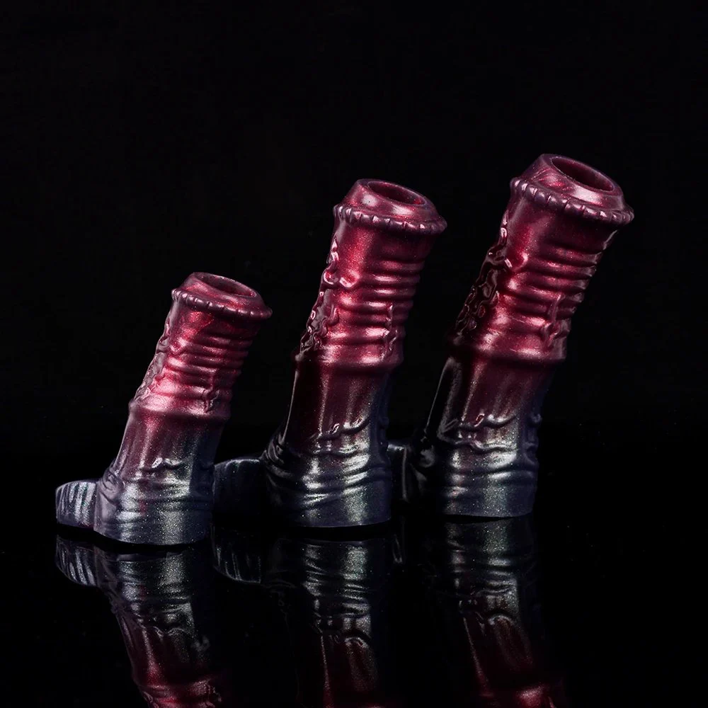 Cock Sleeve Reusable Penis Sleeve Cock Ring Extender with 3 Active Size Silicone Cock Ring Penis Enlarger for Go-Long