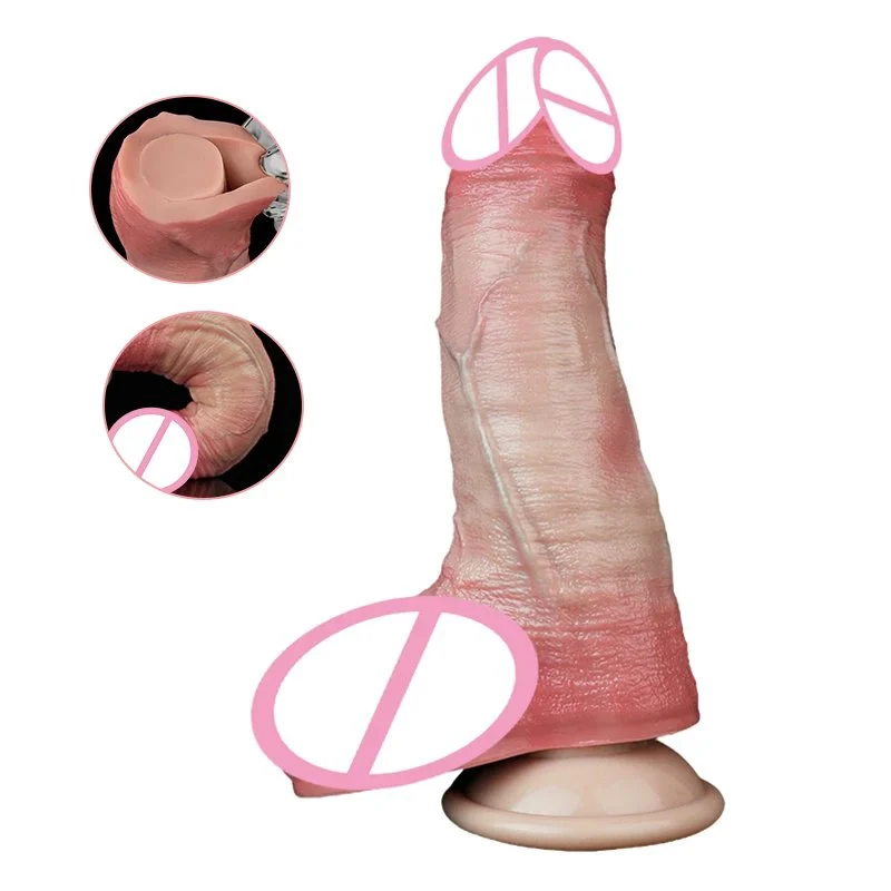 Adult Sex Toy That Simulate Skin Color Realistic Experience of Male Penis Sleeve Soft Penis Cover with Double Process