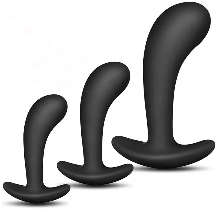 3pcs Luxury Unisex Silicone Anal Plug Sex Restraints Small Medium Large Bondage Anal Stimulation Toy for Masturbation
