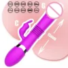 100% Waterproof USB Charge Dildo With Thrusting and Vibrator for Female Masturbation Silicone Rabbit Vibrator