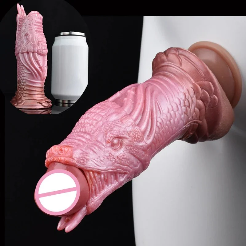 Conquered Dragon Penis Sleeve Couples Sex Toys Realistic Animal Rubber Penis Condom Enlargement Adults Male Sex Toys