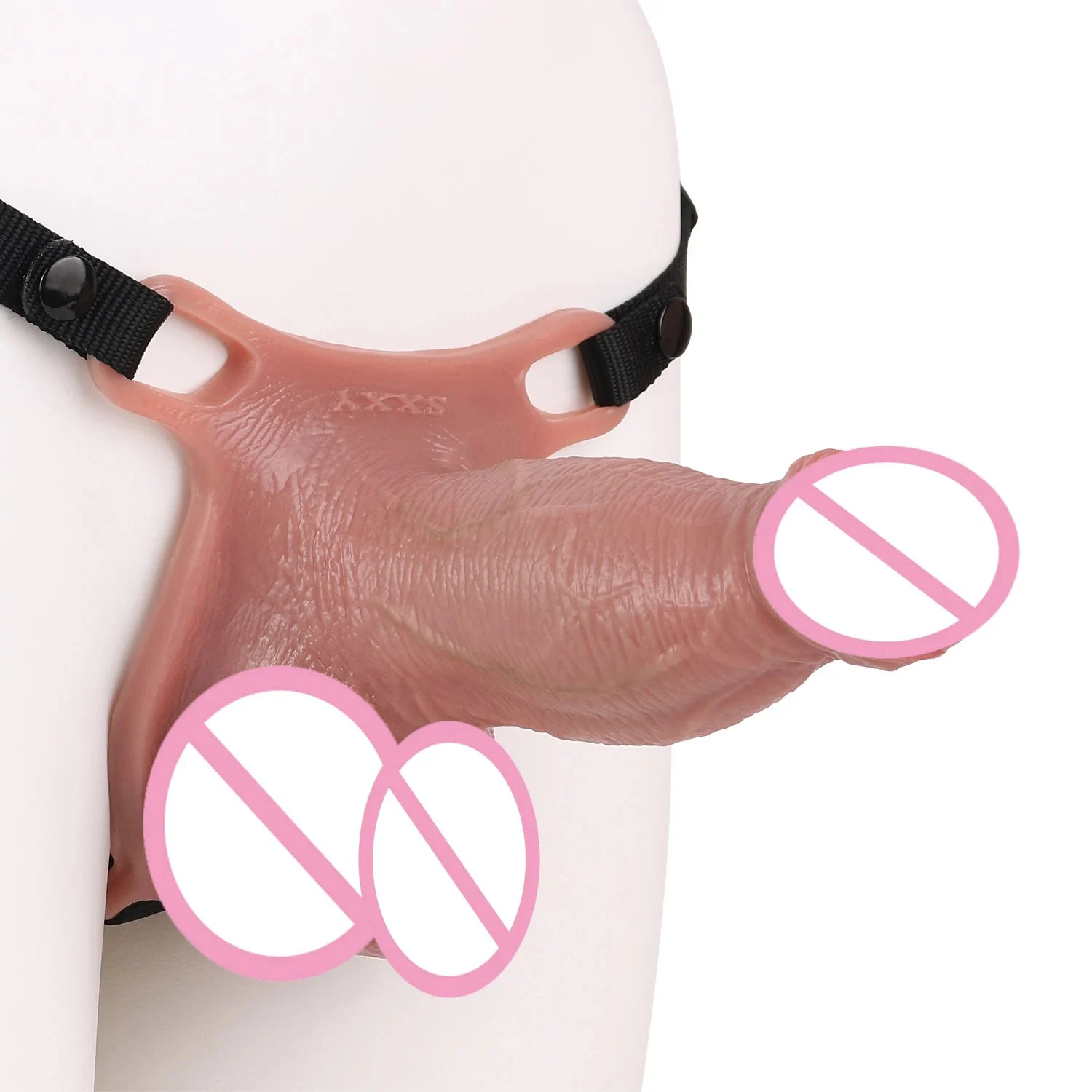 7''Realistic Penis Sleeve Reusable Dildo Sleeve with Belt Penis Enlarger Sleeve Condom for Male Penis Sheath Adult Sex Toys