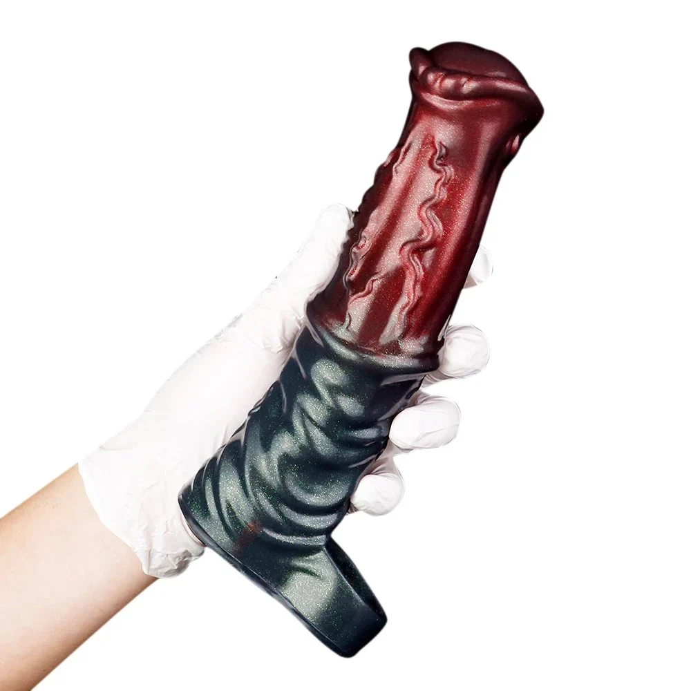 XL Monster Silicone Realistic Penis Sleeve with Penis Ring Cock Sleeve Extension Reusable Condom Sex Toys for Men