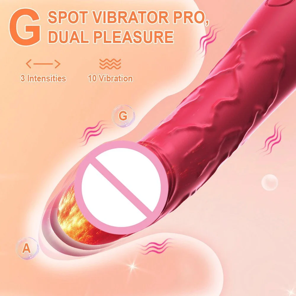 Powerful Female Masturbation 10 Modes USB G Spot Realistic Dildo Vibrator Sex Toys for Women