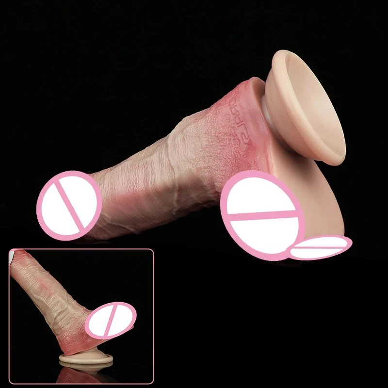 Adult Sex Toy That Simulate Skin Color Realistic Experience of Male Penis Sleeve Soft Penis Cover with Double Process