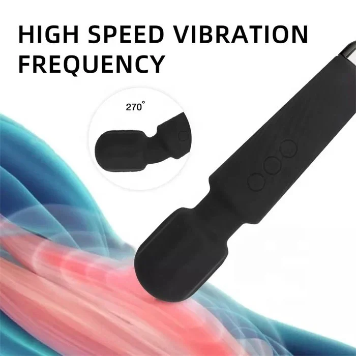 Powerful Wand Massager Vibrator Rechargeable Silicone Portable Handheld Clitoral G Spot Body Relaxation Adult Sex Toys for Women