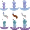 Adult Silicone Butt Plug Large Butt Plug Anal Plug Thick Dildo with Anchor Base Design Anal Sex Trainer Sets with Plush Tail