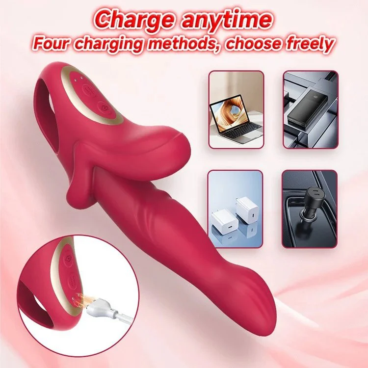10 Frequency Handheld Telescopic Vibrator G-spot Female Masturbation