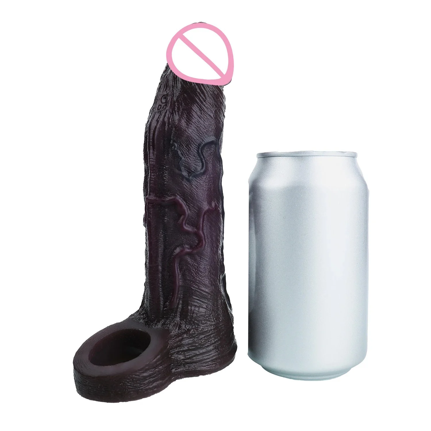 Black Vibrating Penis Enlargement Sleeve Supplier Adult Sex Toys10 Speed Vibration Male Dick Extend