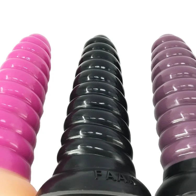 21cm 8.26 6.5cm Soft Realistic Flexible Safe Silicone Dildo Sex Toys Black Coffee Conch Butt Anal Plug for Sex Pleasure