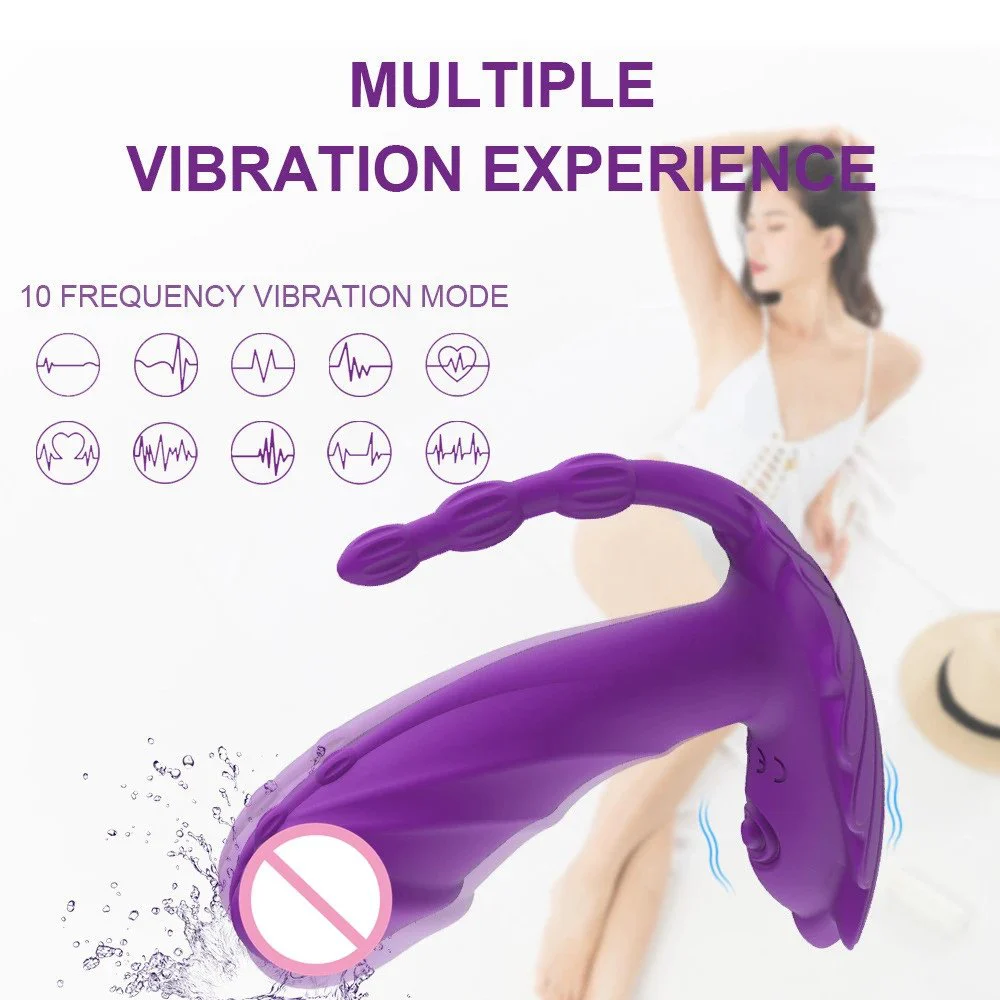 10 Frequency Sex Toys Wearable Vibrator Anal Plug Remote Control Vibrating Dildo Panties for Women